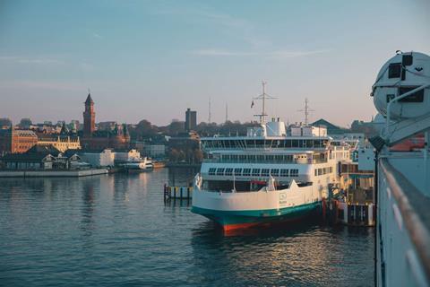 A narrowly restrictive EEXI approach would risk penalising early adopters, such as ForSeas' battery-powered 'Aurora' (pictured in Helsingborg). (Image: ForSea Ferries, Photographer/Anders Ebefeldt)